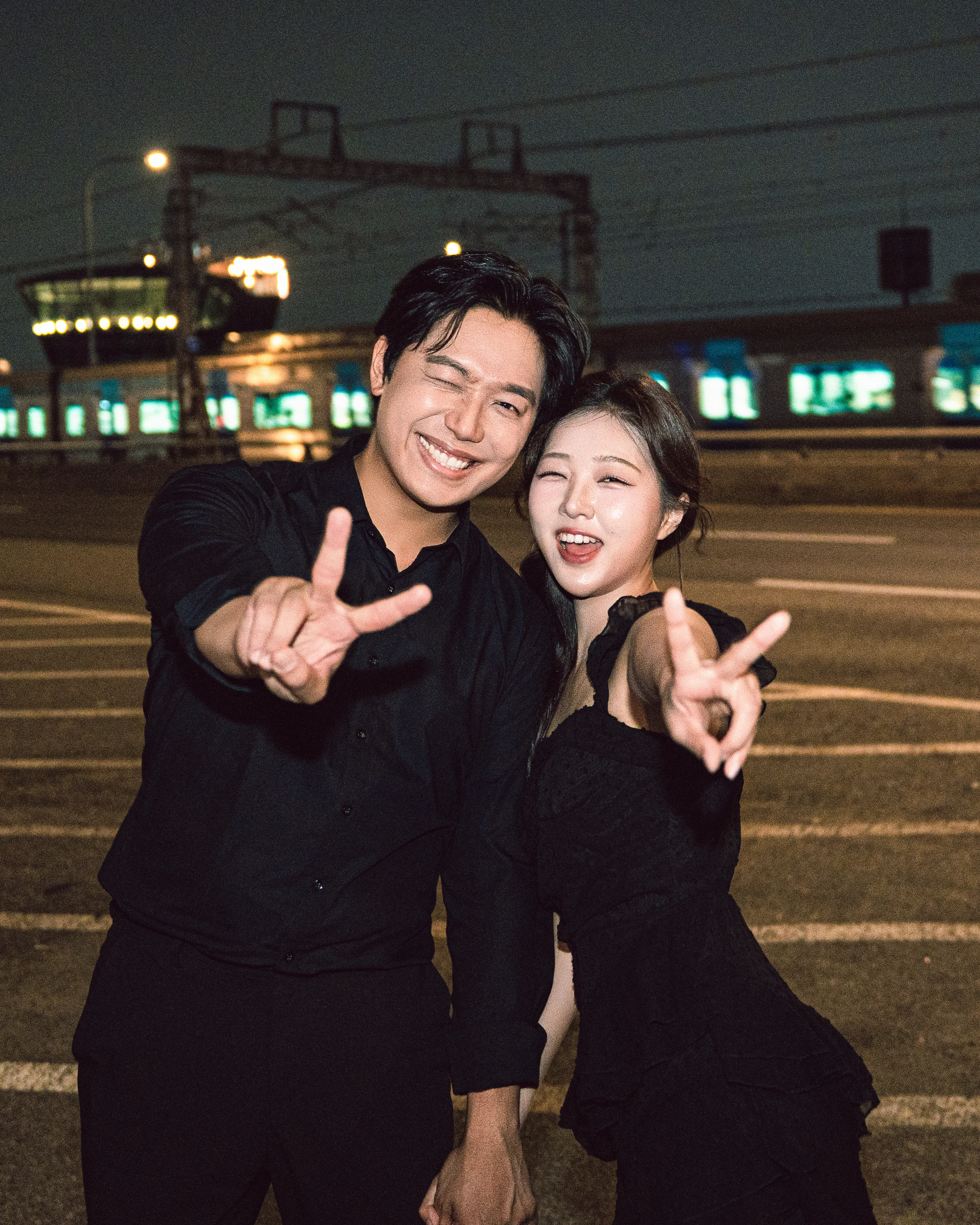 야간 웨딩스냅